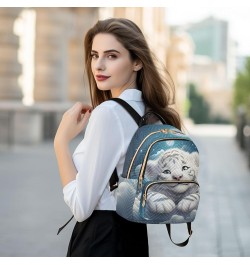 White Tiger Baby Fashion Travel Backpack for Women Multi Pockets Lightweight Purse for Women-S Multicolor Medium $13.33 Backp...