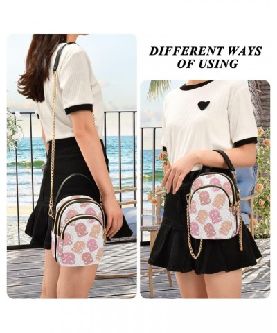 Kawaii Jellyfish Crossbody Bags for Women Quilted Shoulder Bag Handbag with Chain Strap Marine Theme Trendy Cross Body Cell P...