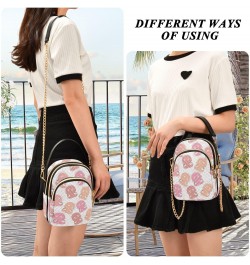 Kawaii Jellyfish Crossbody Bags for Women Quilted Shoulder Bag Handbag with Chain Strap Marine Theme Trendy Cross Body Cell P...