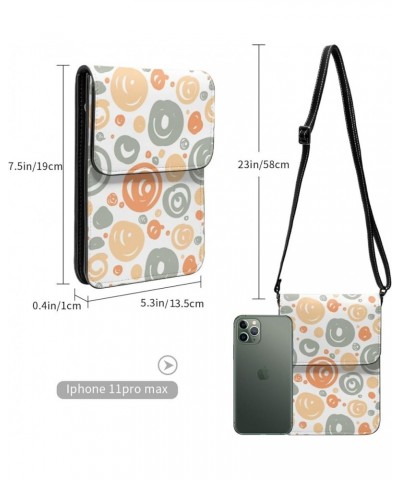 Womens Crossbody Bags Fruit Pattern Phone Bag Wallet Purses Adjustable Strap Colored Circle Pattern (3) $13.74 Crossbody Bags