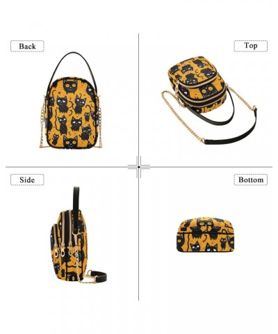 Funny Black Cat Small Crossbody Bags for Women Cell Phone Shoulder Purse Handbags Wallet 21216560 $12.42 Crossbody Bags