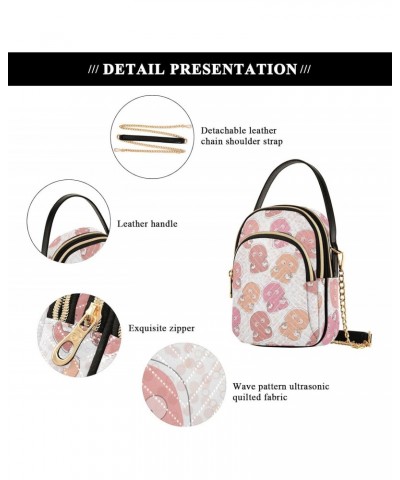 Kawaii Jellyfish Crossbody Bags for Women Quilted Shoulder Bag Handbag with Chain Strap Marine Theme Trendy Cross Body Cell P...