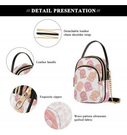 Kawaii Jellyfish Crossbody Bags for Women Quilted Shoulder Bag Handbag with Chain Strap Marine Theme Trendy Cross Body Cell P...