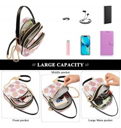 Kawaii Jellyfish Crossbody Bags for Women Quilted Shoulder Bag Handbag with Chain Strap Marine Theme Trendy Cross Body Cell P...