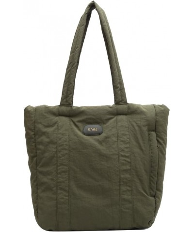 Women Puffer Tote Bag Lar ity Handle Bag Litweit Puffy Shoulr Bag Hobo Bag Green $8.15 Totes