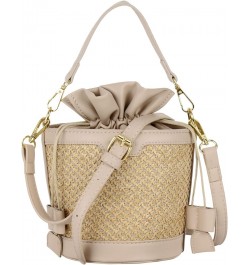 Van Caro Handwoven Cotton Straw Shoulder Bag Crochet Tassel Beach Bohemian Purse for Women 6933 Khaki $12.95 Shoulder Bags