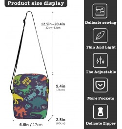 Unisex Crossbody Bag, Cute Dinosaur Durable Sling Side Shoulder bags for men women, One Size Cute Dinosaur $12.71 Crossbody Bags