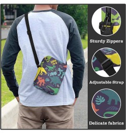 Unisex Crossbody Bag, Cute Dinosaur Durable Sling Side Shoulder bags for men women, One Size Cute Dinosaur $12.71 Crossbody Bags