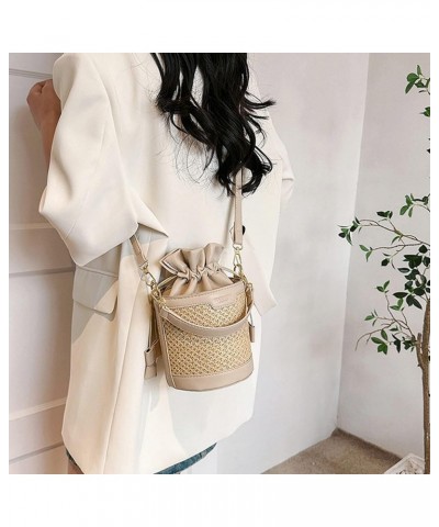 Van Caro Handwoven Cotton Straw Shoulder Bag Crochet Tassel Beach Bohemian Purse for Women 6933 Khaki $12.95 Shoulder Bags