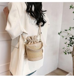 Van Caro Handwoven Cotton Straw Shoulder Bag Crochet Tassel Beach Bohemian Purse for Women 6933 Khaki $12.95 Shoulder Bags