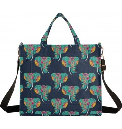 Women Colorful Sugar Skull Indian Elephants Corduroy Tote Bag Casual Handbags Fashion Shoulder Hobo bag $12.73 Totes