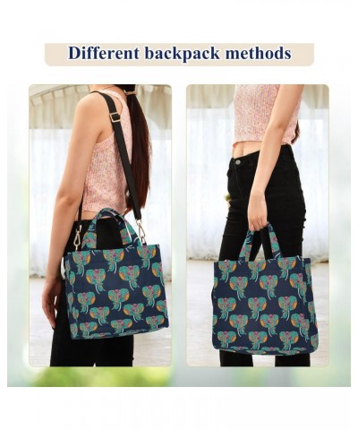 Women Colorful Sugar Skull Indian Elephants Corduroy Tote Bag Casual Handbags Fashion Shoulder Hobo bag $12.73 Totes