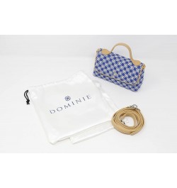 AFTER 5 COLLECTION Audrey Cross Body/Clutch Handbag Canvas Bright White / Sapphire $39.96 Clutches