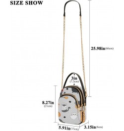 Halloween Ghost Cat Crossbody Bags for Women Crossbody Bag Hand Bag with Chain Strap for Travel Daily Use $15.33 Crossbody Bags