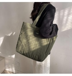 Women Puffer Tote Bag Lar ity Handle Bag Litweit Puffy Shoulr Bag Hobo Bag Green $8.15 Totes