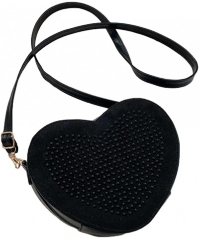 Crossbody Bag Bling Purse Heart Shaped Shoulder Bag Fashionable Women Crossbody Bag $15.55 Totes