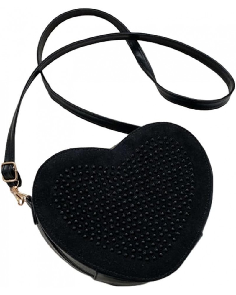 Crossbody Bag Bling Purse Heart Shaped Shoulder Bag Fashionable Women Crossbody Bag $15.55 Totes