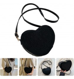 Crossbody Bag Bling Purse Heart Shaped Shoulder Bag Fashionable Women Crossbody Bag $15.55 Totes