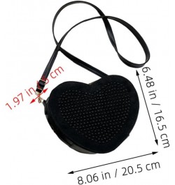 Crossbody Bag Bling Purse Heart Shaped Shoulder Bag Fashionable Women Crossbody Bag $15.55 Totes