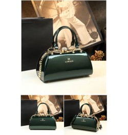 Fashion Leather Women's Top Handle Satchel Crossbody Handbags Crystal Evening Bag Purses Hard Shoulder Bags Green $39.11 Satc...