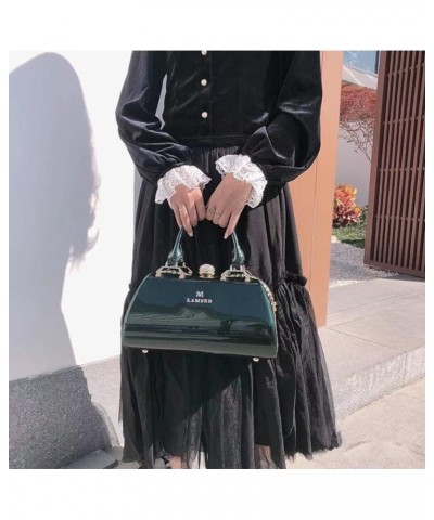 Fashion Leather Women's Top Handle Satchel Crossbody Handbags Crystal Evening Bag Purses Hard Shoulder Bags Green $39.11 Satc...