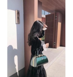 Fashion Leather Women's Top Handle Satchel Crossbody Handbags Crystal Evening Bag Purses Hard Shoulder Bags Green $39.11 Satc...