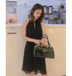 Fashion Leather Women's Top Handle Satchel Crossbody Handbags Crystal Evening Bag Purses Hard Shoulder Bags Green $39.11 Satc...