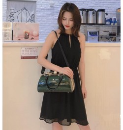 Fashion Leather Women's Top Handle Satchel Crossbody Handbags Crystal Evening Bag Purses Hard Shoulder Bags Green $39.11 Satc...