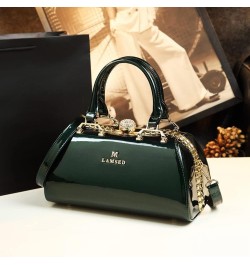 Fashion Leather Women's Top Handle Satchel Crossbody Handbags Crystal Evening Bag Purses Hard Shoulder Bags Green $39.11 Satc...