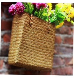 2pcs Knit Tote Bag Straw Travel Beach Bag Women Straw Bag Yellow Handbag Book Tote Bag for Women Travel Tote Bag for Women Pu...