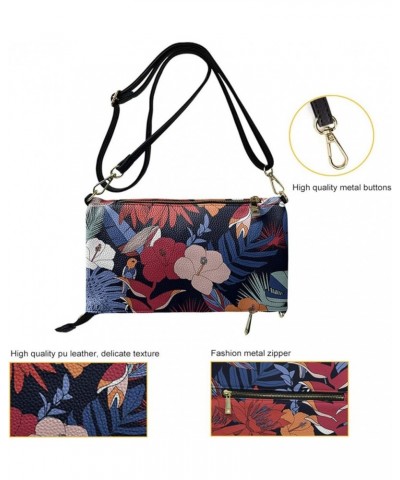 Women Cross-body Envelope Bag Purse Clutch Pouch with Zipper Closure Leaf $16.49 Clutches