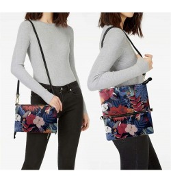 Women Cross-body Envelope Bag Purse Clutch Pouch with Zipper Closure Leaf $16.49 Clutches