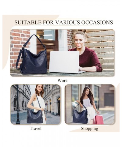 Hobo Bags for Women,Large Ladies Purses and Handbags Vegan Leather Shoulder Bags Fashion Satchel Bag Tote Bags Blue $21.44 Totes