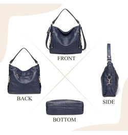 Hobo Bags for Women,Large Ladies Purses and Handbags Vegan Leather Shoulder Bags Fashion Satchel Bag Tote Bags Blue $21.44 Totes