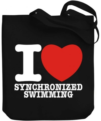 I love Synchronized Swimming Bold Font Canvas Tote Bag 10.5" x 16" x 4 $20.00 Totes