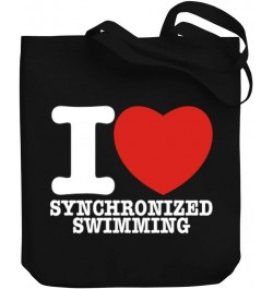 I love Synchronized Swimming Bold Font Canvas Tote Bag 10.5" x 16" x 4 $20.00 Totes