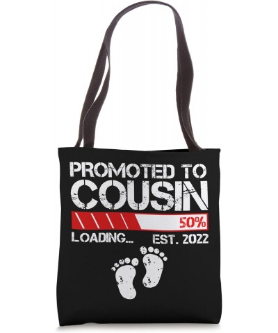 Promoted To Cousin Est 2022 Vintage Design Funny Cousin Tote Bag $14.50 Totes