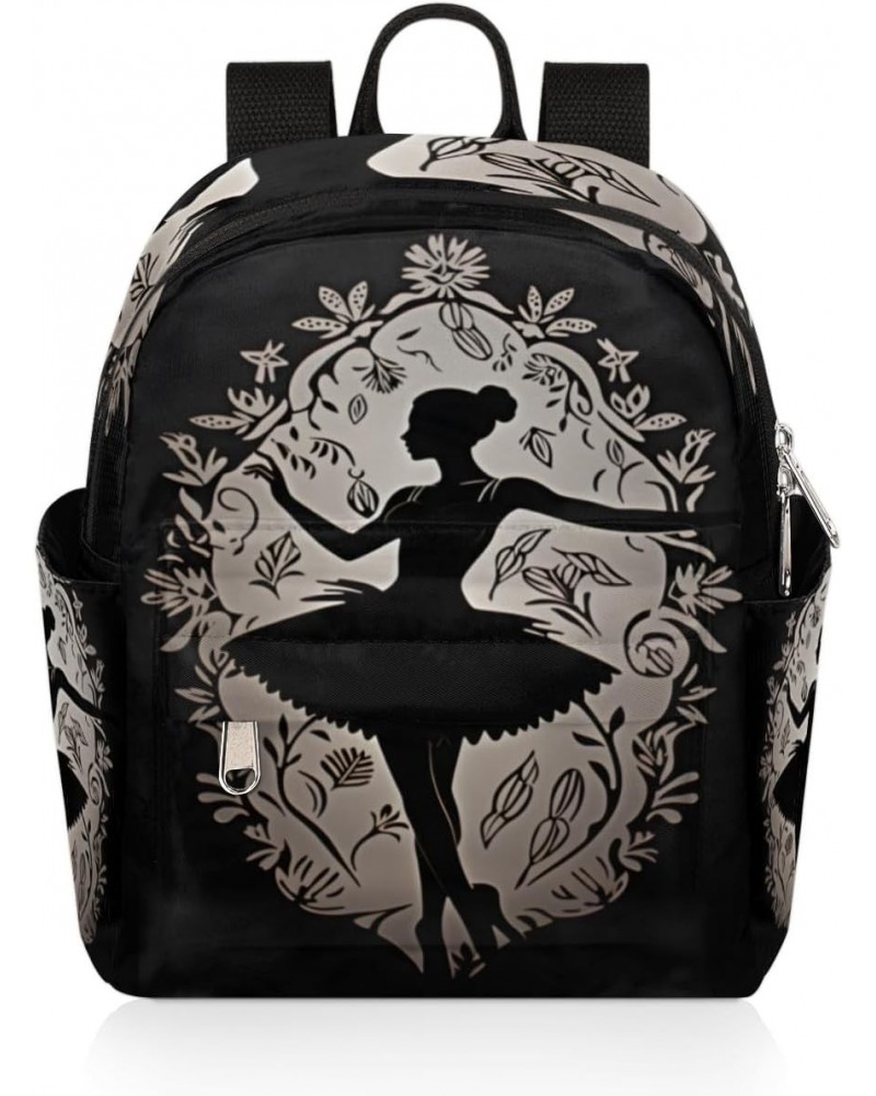 Ballet Theme Small Backpack for Women Ladies Mini Backpack Travel Casual Backpack Purse Satchel Daypack $23.64 Backpacks