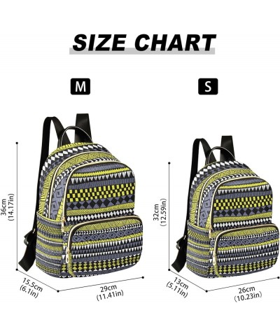 Tribal Ethnic Stripes Bohemian Colorful Backpack Purse for Women, Anti Theft Backpack Lightweight Small Travel Backpack Shoul...