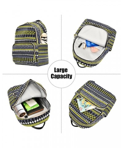 Tribal Ethnic Stripes Bohemian Colorful Backpack Purse for Women, Anti Theft Backpack Lightweight Small Travel Backpack Shoul...