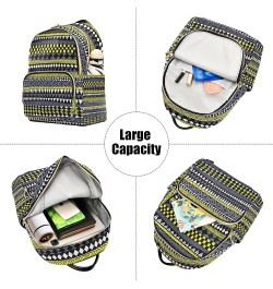 Tribal Ethnic Stripes Bohemian Colorful Backpack Purse for Women, Anti Theft Backpack Lightweight Small Travel Backpack Shoul...