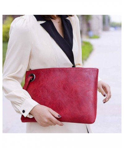 Fashionable PU Clutches for Women Girls Red $19.38 Clutches