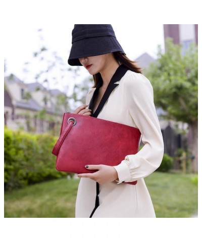 Fashionable PU Clutches for Women Girls Red $19.38 Clutches