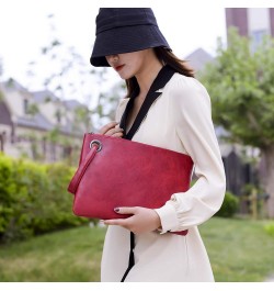 Fashionable PU Clutches for Women Girls Red $19.38 Clutches