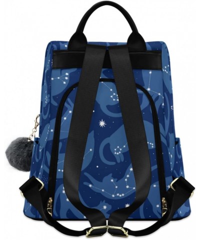 Zodiac Stars Cats Backpack Purse for Women Travel Casual Daypack College Bookbag Work Business Ladies Shoulder Bag $19.78 Bac...