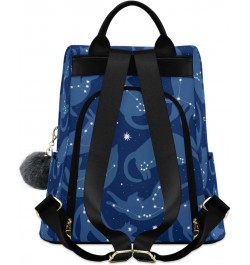 Zodiac Stars Cats Backpack Purse for Women Travel Casual Daypack College Bookbag Work Business Ladies Shoulder Bag $19.78 Bac...