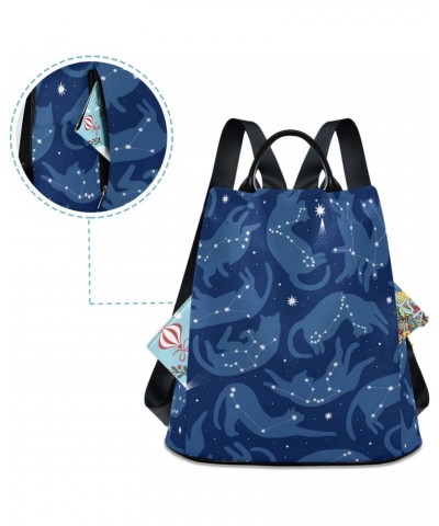 Zodiac Stars Cats Backpack Purse for Women Travel Casual Daypack College Bookbag Work Business Ladies Shoulder Bag $19.78 Bac...