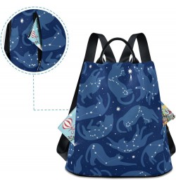 Zodiac Stars Cats Backpack Purse for Women Travel Casual Daypack College Bookbag Work Business Ladies Shoulder Bag $19.78 Bac...