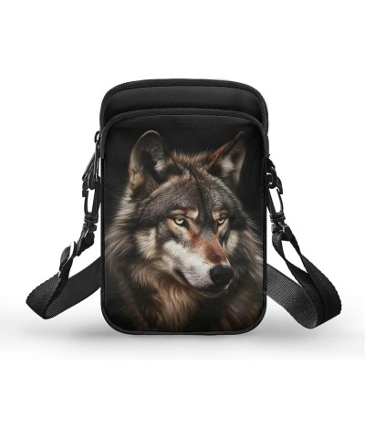 Tongluoye Small Crossbody Bag for Women Cell Phone Purse for Men Over Shoulder Bags Cool Wolf $12.75 Crossbody Bags