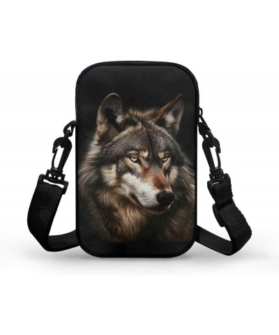 Tongluoye Small Crossbody Bag for Women Cell Phone Purse for Men Over Shoulder Bags Cool Wolf $12.75 Crossbody Bags